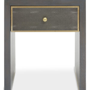 Deskey One Drawer Grey Shagreen Effect Side Table