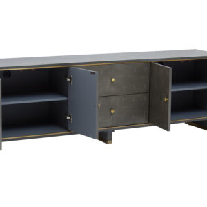 Deskey Grey Shagreen Effect Media Unit