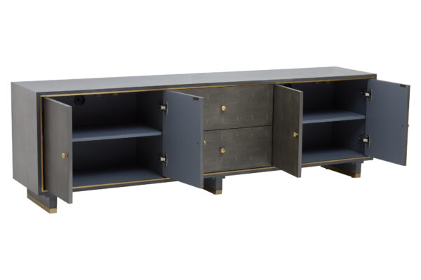 Deskey Grey Shagreen Effect Media Unit
