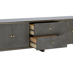 Deskey Grey Shagreen Effect Media Unit