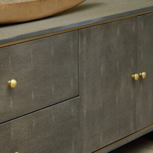 Deskey Grey Shagreen Effect Media Unit