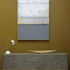 Deskey Grey Shagreen Effect Media Unit