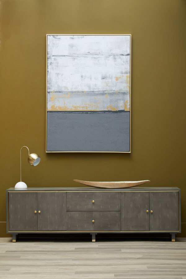Deskey Grey Shagreen Effect Media Unit
