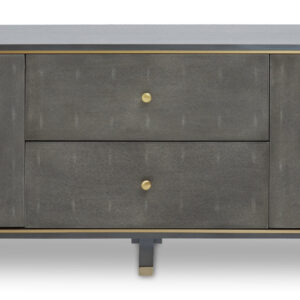 Deskey Grey Shagreen Effect Media Unit