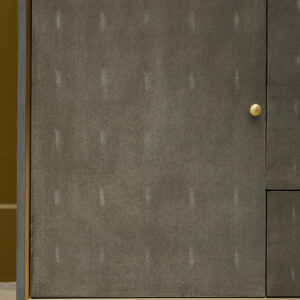 Deskey Grey Shagreen Effect Three Drawer Sideboard