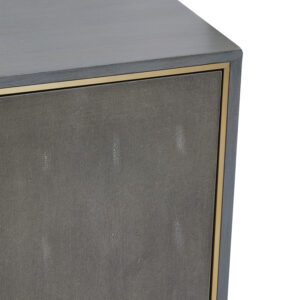 Deskey Grey Shagreen Effect Three Drawer Sideboard