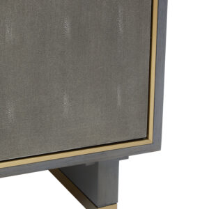 Deskey Grey Shagreen Effect Three Drawer Sideboard
