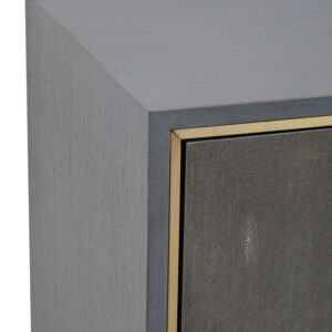 Deskey Grey Shagreen Effect Three Drawer Sideboard