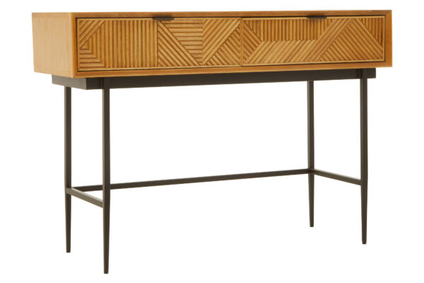 Jakara Natural Finish Console Table with 2 Drawers