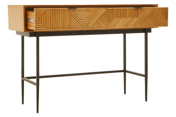 Jakara Natural Finish Console Table with 2 Drawers