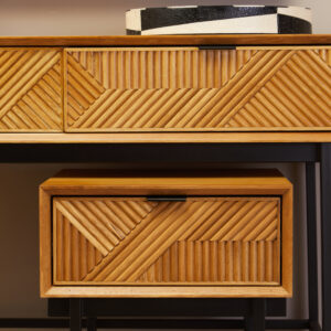Jakara Natural Finish Console Table with 2 Drawers