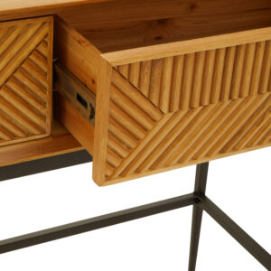 Jakara Natural Finish Console Table with 2 Drawers