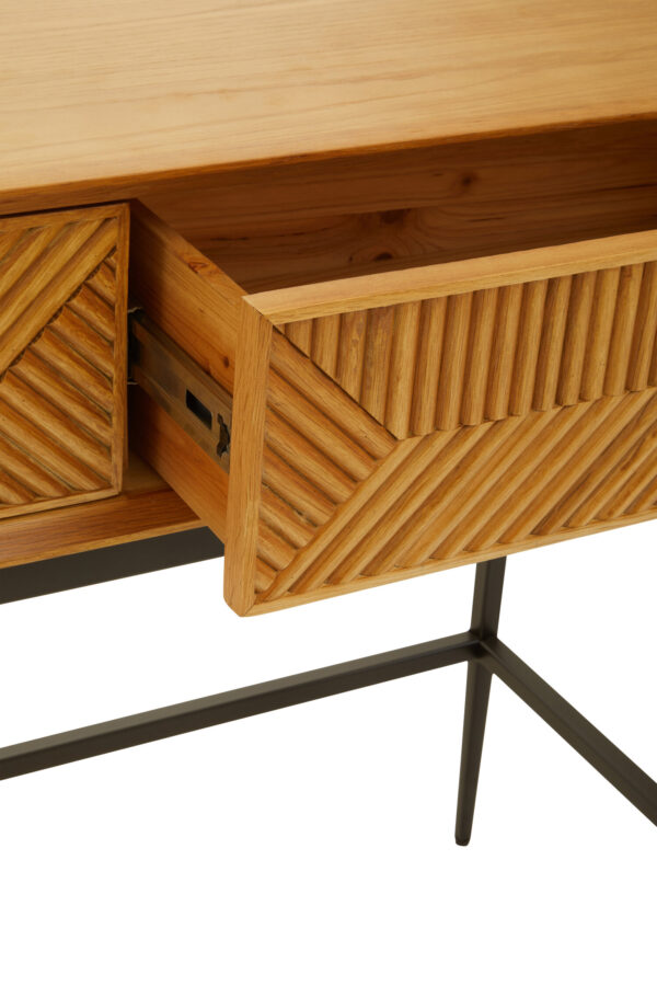 Jakara Natural Finish Console Table with 2 Drawers