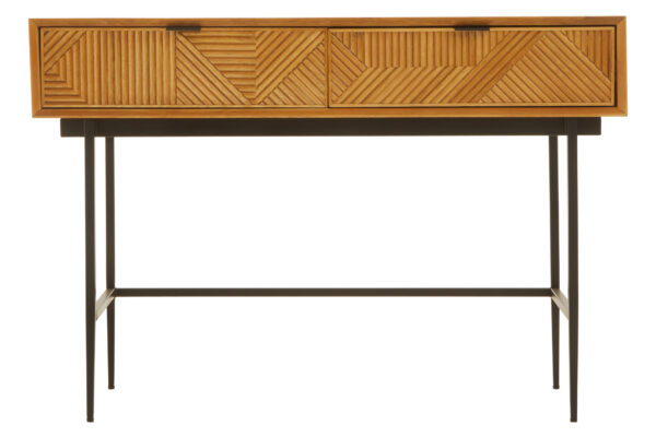 Jakara Natural Finish Console Table with 2 Drawers