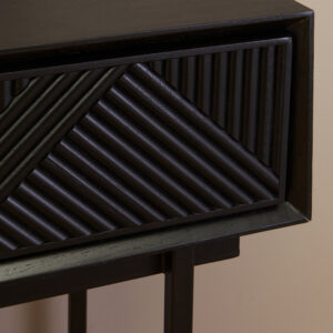 Jakara Black Finish Console Table with 2 Drawers