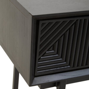 Jakara Black Finish Console Table with 2 Drawers