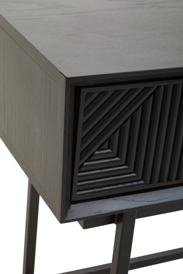 Jakara Black Finish Console Table with 2 Drawers