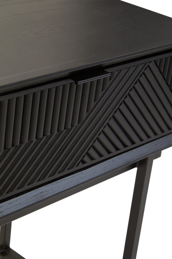 Jakara Black Finish Console Table with 2 Drawers