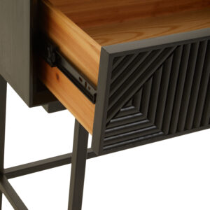 Jakara Black Finish Console Table with 2 Drawers