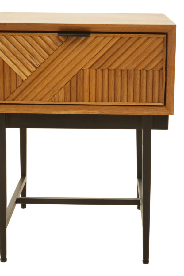 Jakara Natural Finish Side Table with 1 Drawer