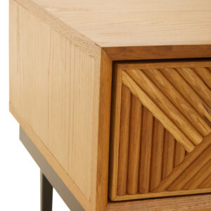 Jakara Natural Finish Side Table with 1 Drawer