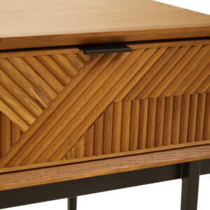 Jakara Natural Finish Side Table with 1 Drawer