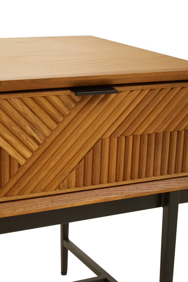 Jakara Natural Finish Side Table with 1 Drawer