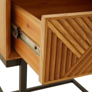 Jakara Natural Finish Side Table with 1 Drawer