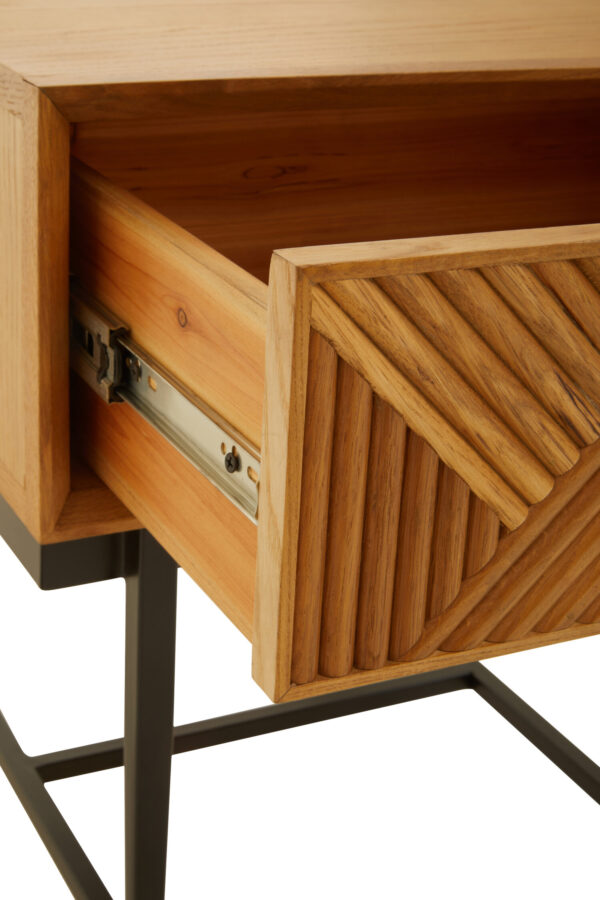 Jakara Natural Finish Side Table with 1 Drawer