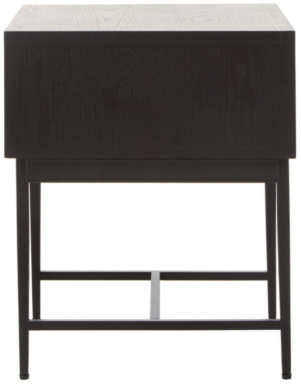 Jakara Black Finish Side Table with 1 Drawer