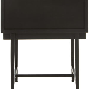 Jakara Black Finish Side Table with 1 Drawer