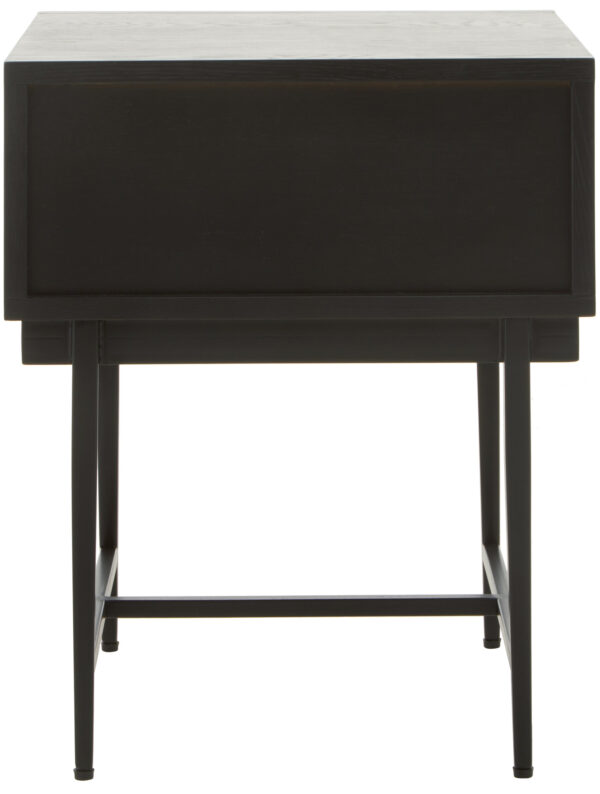 Jakara Black Finish Side Table with 1 Drawer
