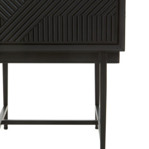 Jakara Black Finish Side Table with 1 Drawer