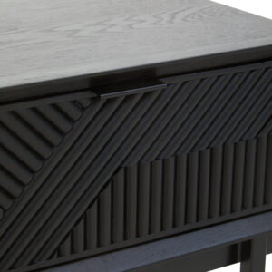 Jakara Black Finish Side Table with 1 Drawer
