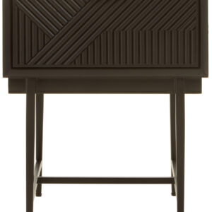 Jakara Black Finish Side Table with 1 Drawer
