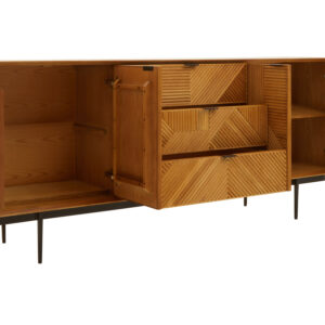 Jakara Natural Finish Sideboard with 4 Doors and  3 Drawers