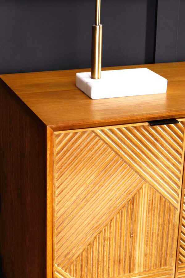 Jakara Natural Finish Sideboard with 4 Doors and  3 Drawers