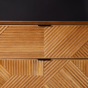 Jakara Natural Finish Sideboard with 4 Doors and  3 Drawers
