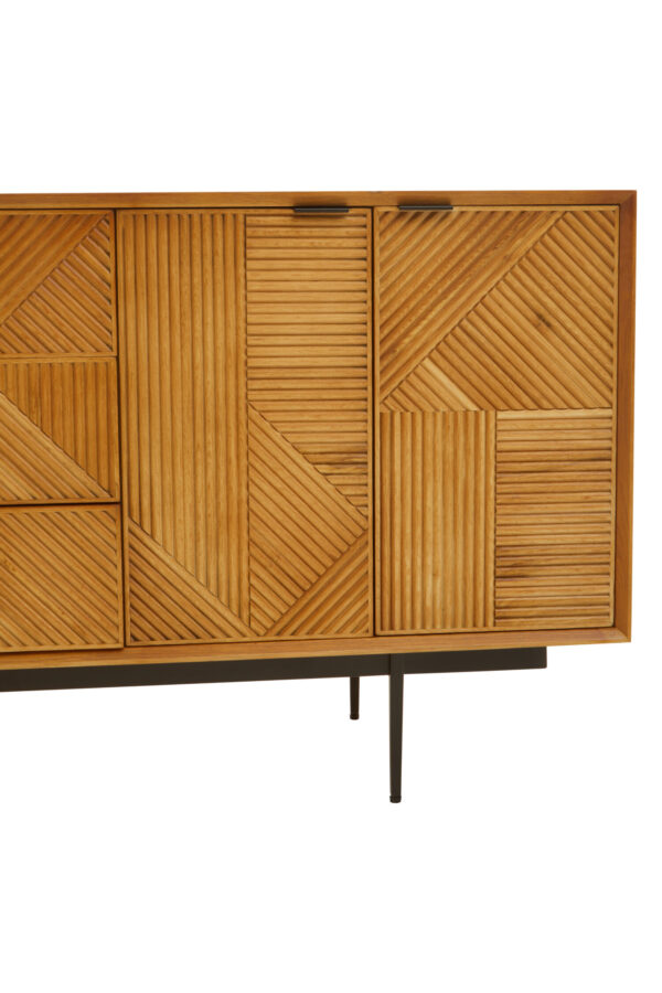 Jakara Natural Finish Sideboard with 4 Doors and  3 Drawers