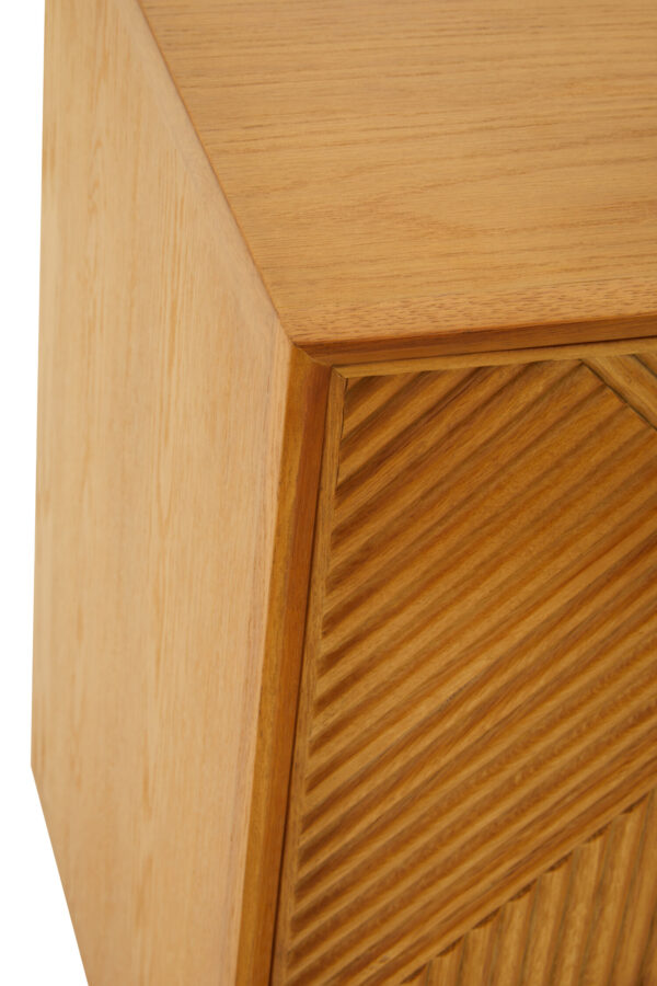 Jakara Natural Finish Sideboard with 4 Doors and  3 Drawers