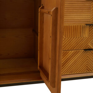Jakara Natural Finish Sideboard with 4 Doors and  3 Drawers