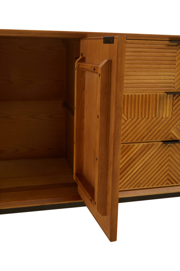 Jakara Natural Finish Sideboard with 4 Doors and  3 Drawers