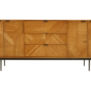 Jakara Natural Finish Sideboard with 4 Doors and  3 Drawers
