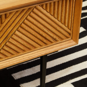 Jakara Natural Finish Coffee Table with Drawers