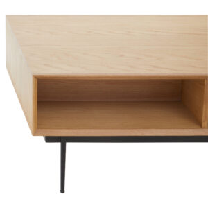 Jakara Natural Finish Coffee Table with Drawers