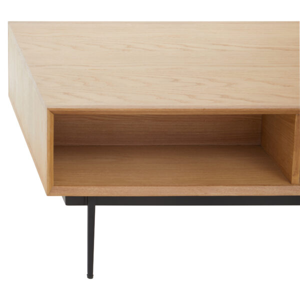 Jakara Natural Finish Coffee Table with Drawers