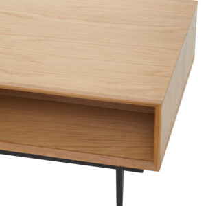 Jakara Natural Finish Coffee Table with Drawers