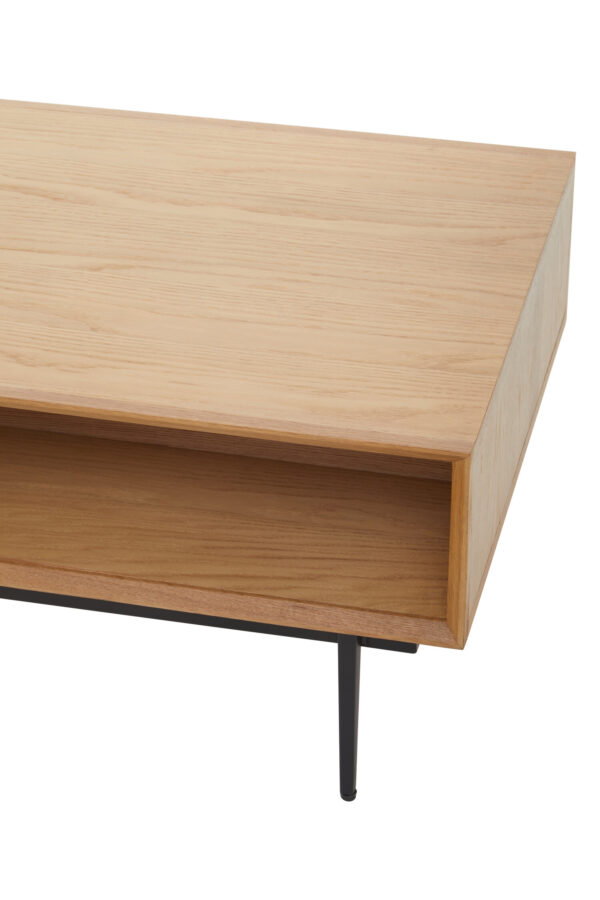 Jakara Natural Finish Coffee Table with Drawers
