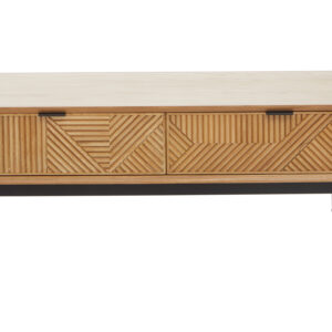 Jakara Natural Finish Coffee Table with Drawers