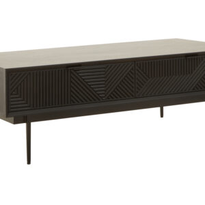 Jakara Black Finish Coffee Table with Drawers